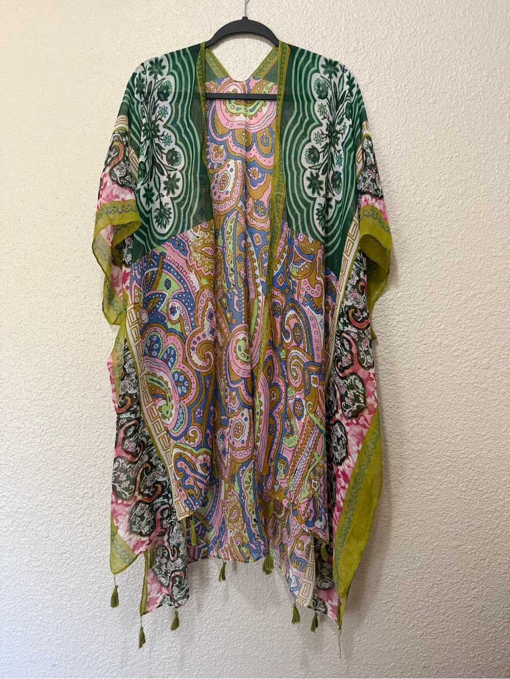 Green Multi-Paisley Lightweight Women's Kimono